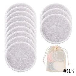 Eco - Friendly Reusable Bamboo Makeup Remover Pads - Set of 12 (03)