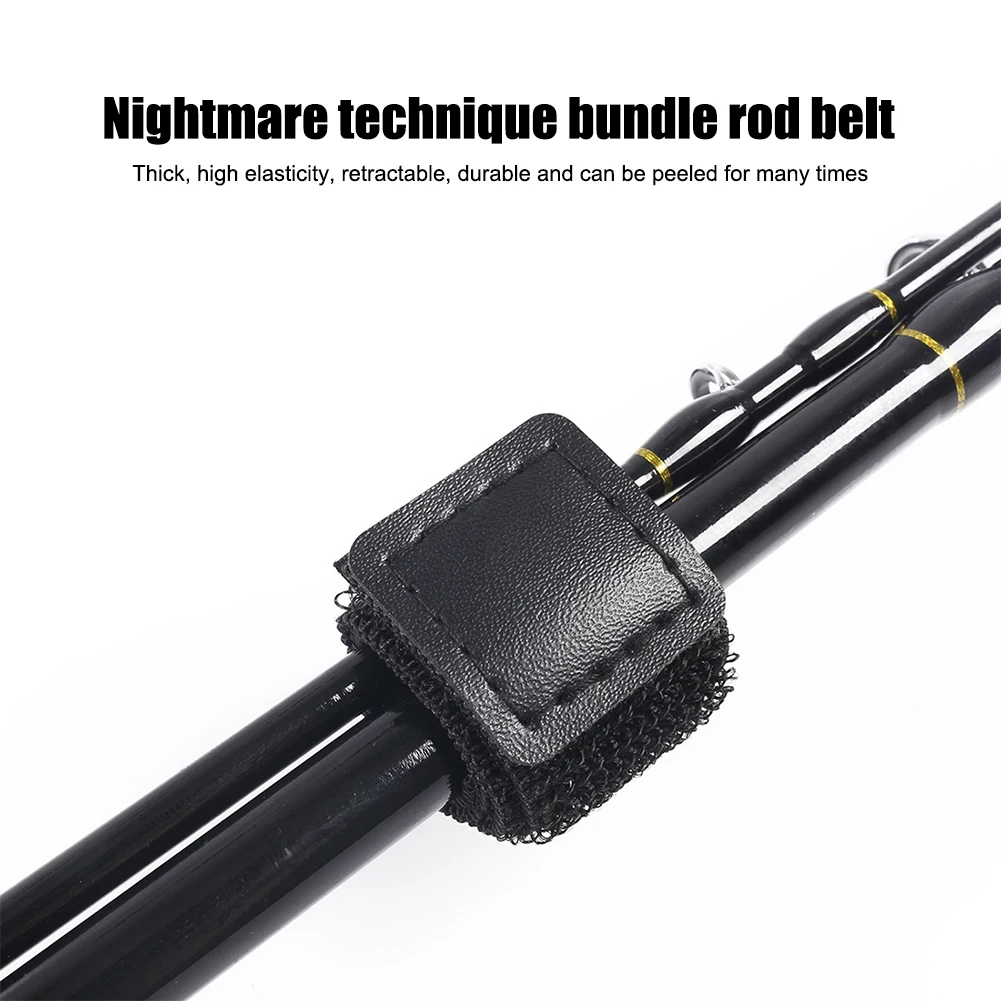 1-4Pcs Fishing Rod Tie Elastic Tip Cover Straps Reusable Outdoor Sport Fastener Bandage Sleeve Pole Glove Truss Protector Case