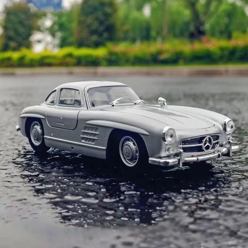 WELLY 1:24 메르세데스-벤츠 300SL 220 230SL 합금 자동차 모델, 다이캐스트 및 장난감 차량 수집 자동차 장난감 소년 생일 선물
