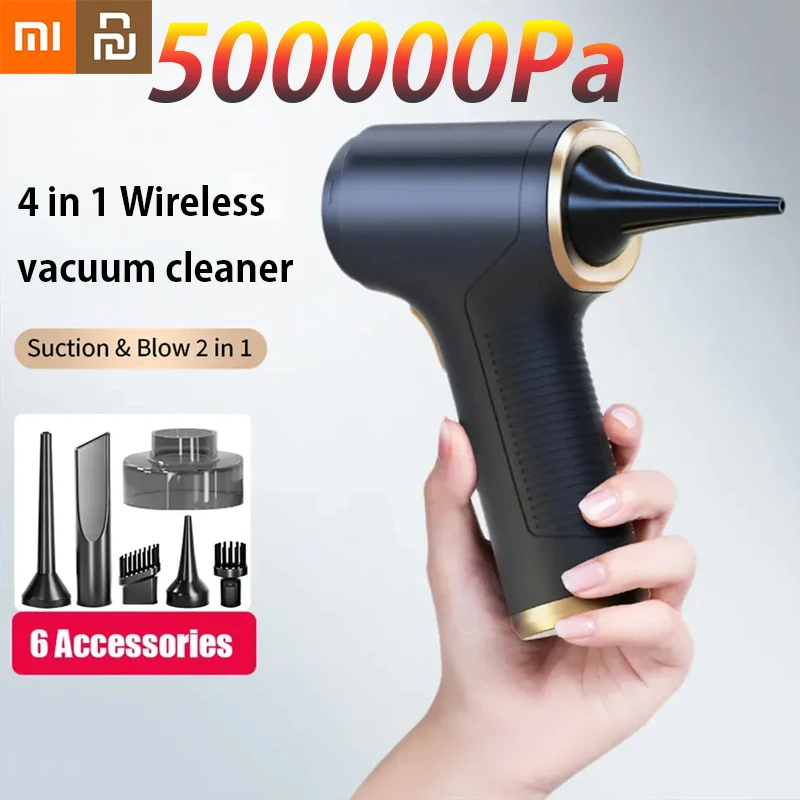 Xiaomi Car Vacuum Cleaner Powerful Cleaning Machine Auto Mini Wireless Cleaner Strong Suction Car Accessories Home Appliance