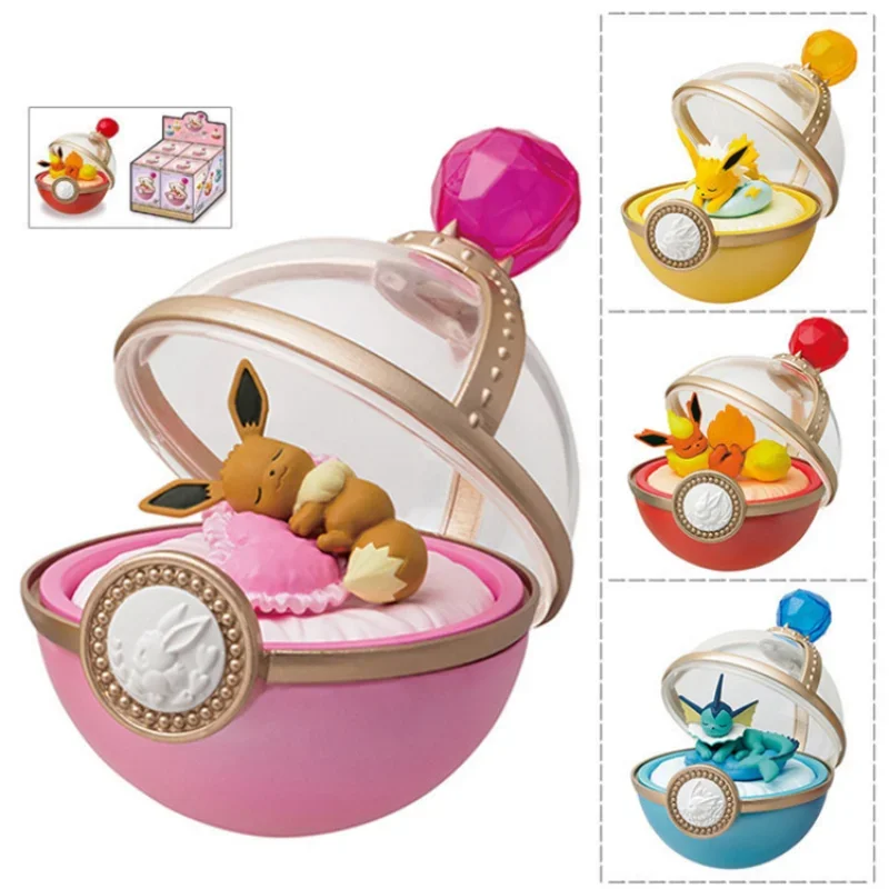 

Game Pokemon Action Figures Pikachu Snorlax Eevee Model Doll Toys PVC Pocket Monster Teacup Shape Ornament Decorations