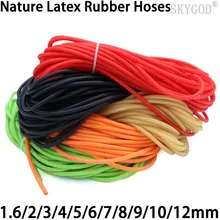 

2M/5M Nature Latex Rubber Hoses 1.6 2 3 4 5 6 7 9 10 12 14 17mm High Resilient Elastic Surgical Medical Tube Slingshot Catapult