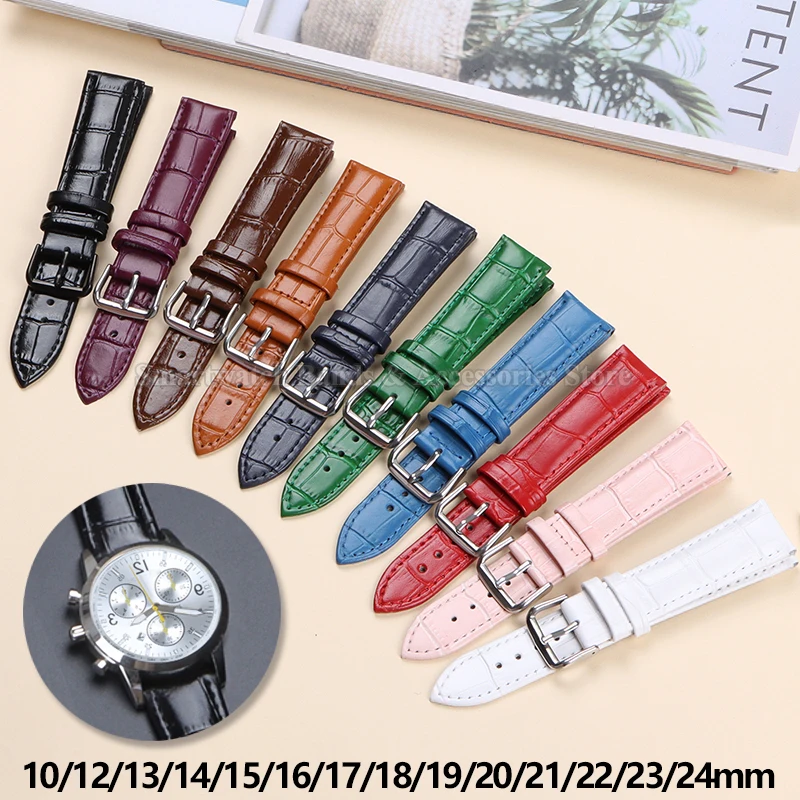 Calfskin Leather Strap with Slub Pattern - Universal Wristband in Multiple Sizes