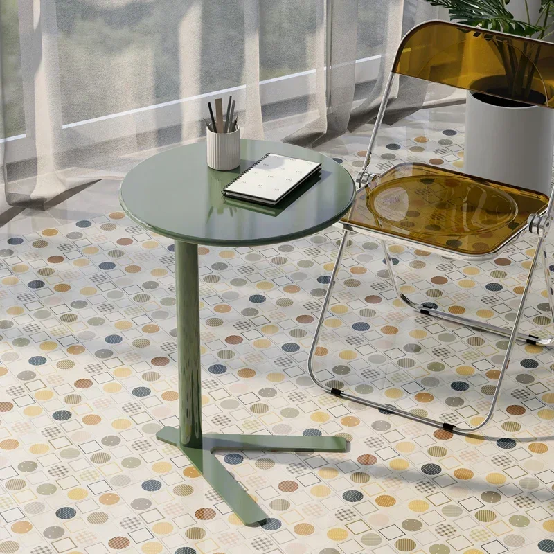Vintage Green Iron Sofa Side Table, Minimalist Bedside Organizer, Premium Compact Coffee Desk,Creative Accent Table,Accent Stand