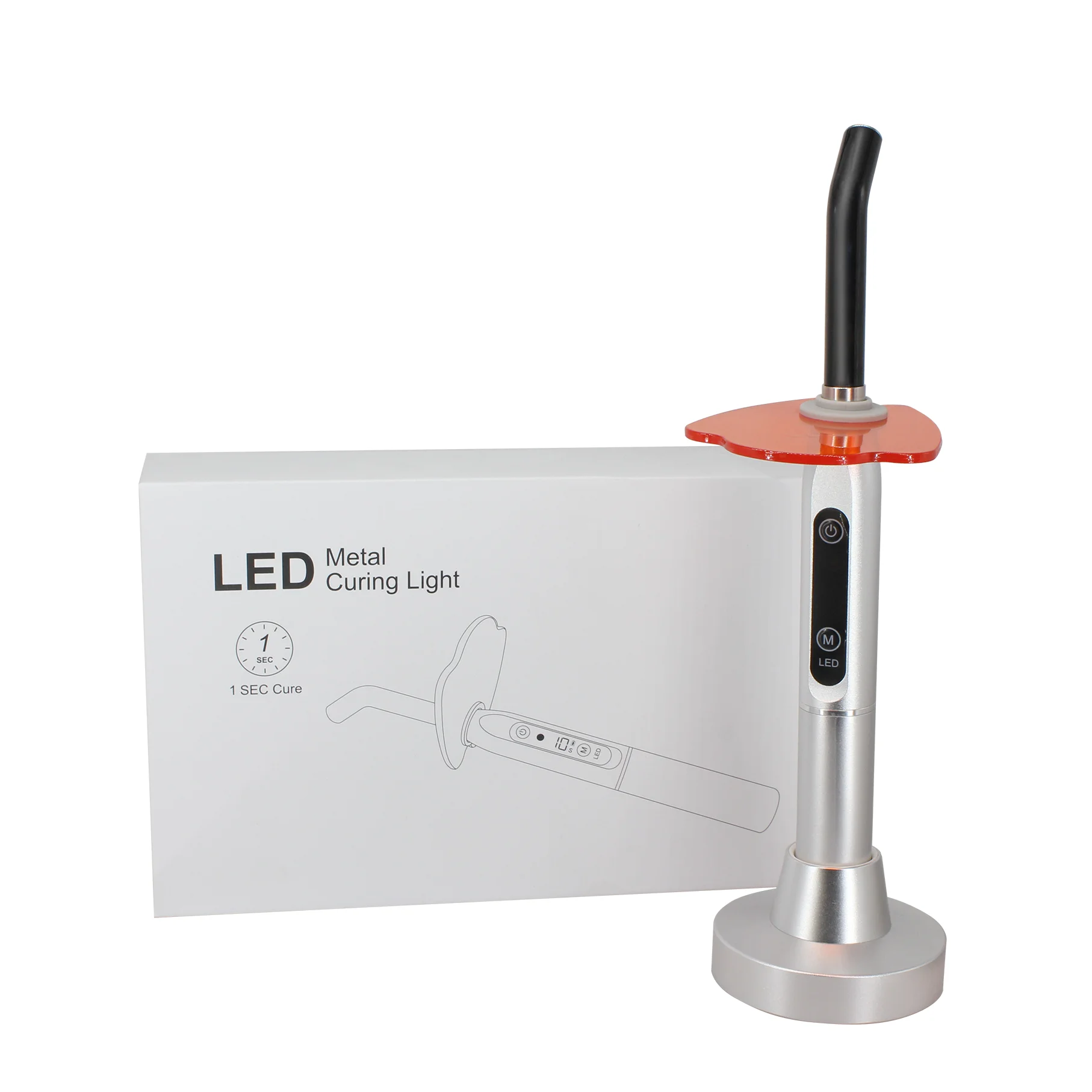 LED-Härtungslampe aus Aluminium mit hoher Effizienz, 1s/2mm große Bestrahlungsfläche, 2200mAh Lithium-Akku
