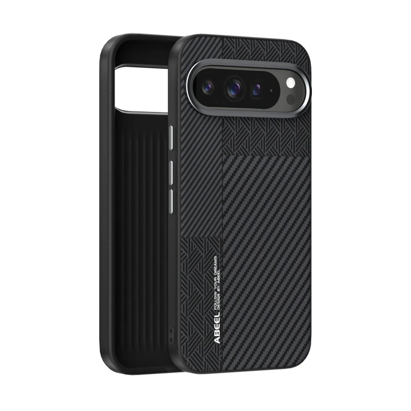 Premium Skin-Friendly Carbon Fiber Magnetic Charging Case with Metal Lens Protection and Anti-Drop Cover