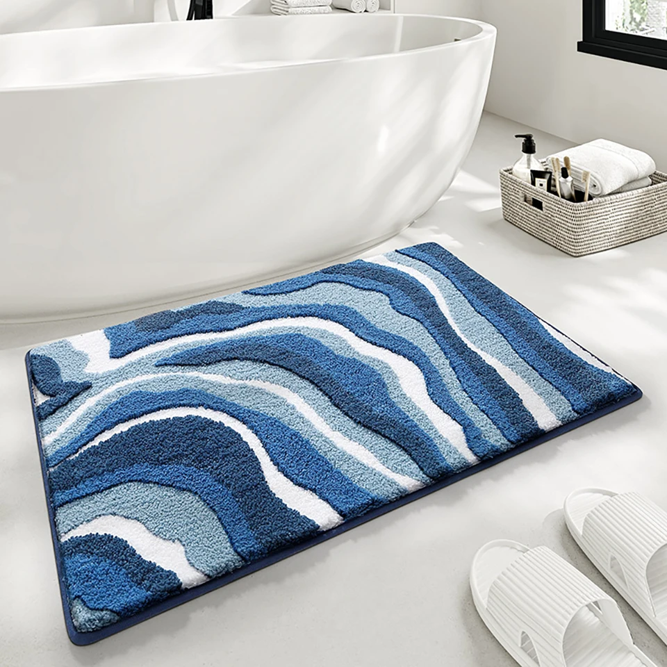 

Nordic Style Bath Mat Thick Foot Carpet Soft Bathroom Decoration Superabsorbent Rug Non-slip Delicate Accessories For Home