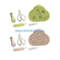 Infant Nails Maintenance Set Anti Pinch Nails Trimmers Ergonomic Nails Tool and Small Case for Newborns Care G2TE