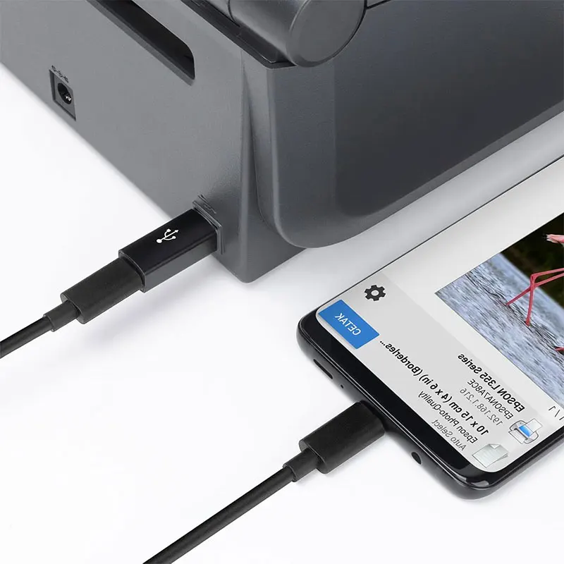 USB B to USB C 어댑터, USB-C 암 to 프린터 수 컨버터, USB 타입 C to MIDI USB B 커넥터, 프린터용 데이터 동기화 지원