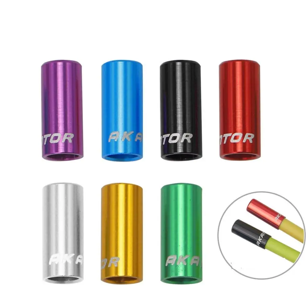 

5PCS Fine Polish Bicycle Shift Brake Cable Cap Lightweight 4mm / 5mm Shift Cable Cover Not Deformed Aluminum Cable End Tips