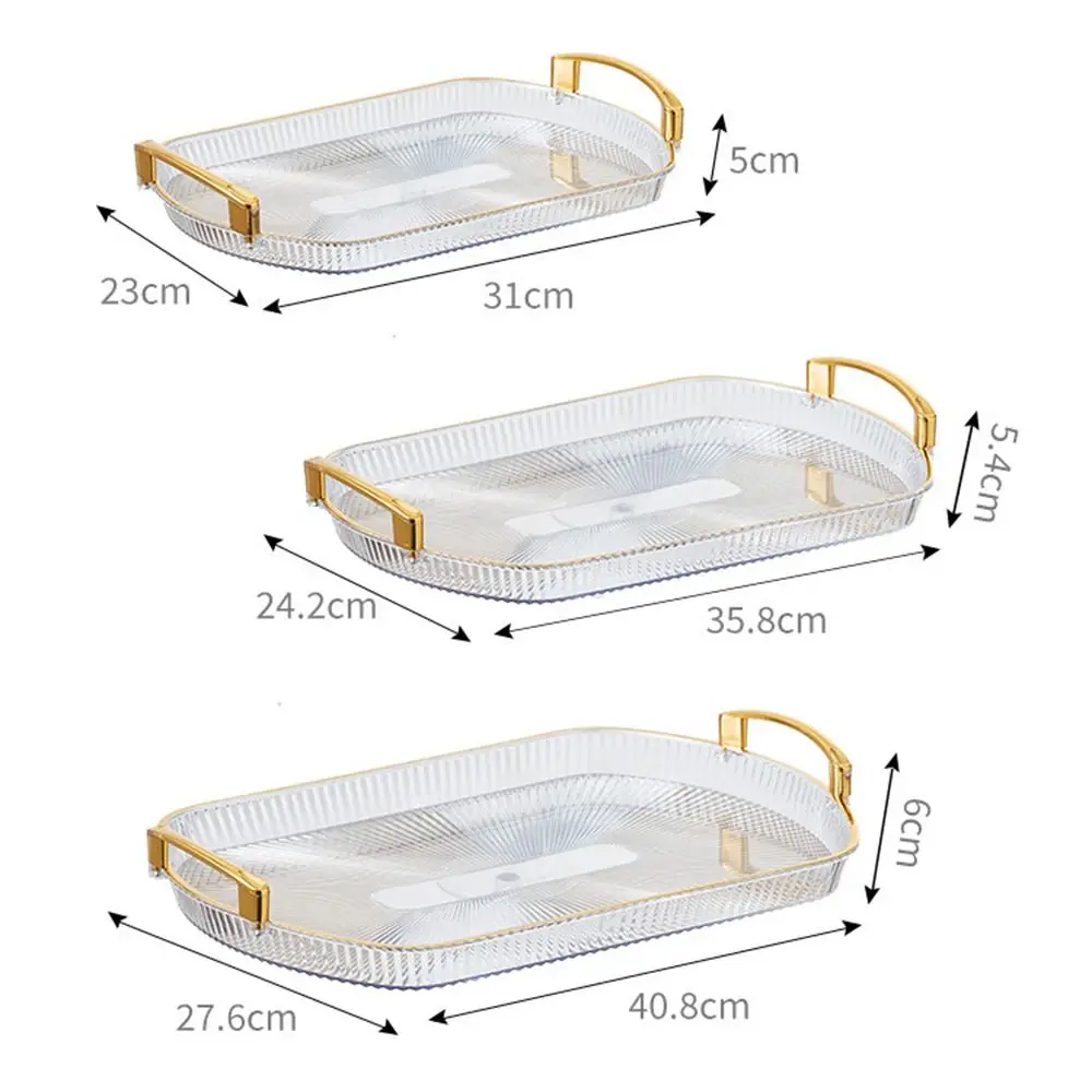 1PC Makeup Tray Serving Tray Desk Organizer Kitchen Home Dining Room Bedroom Office Jewelry Perfume Cosmetics Holders