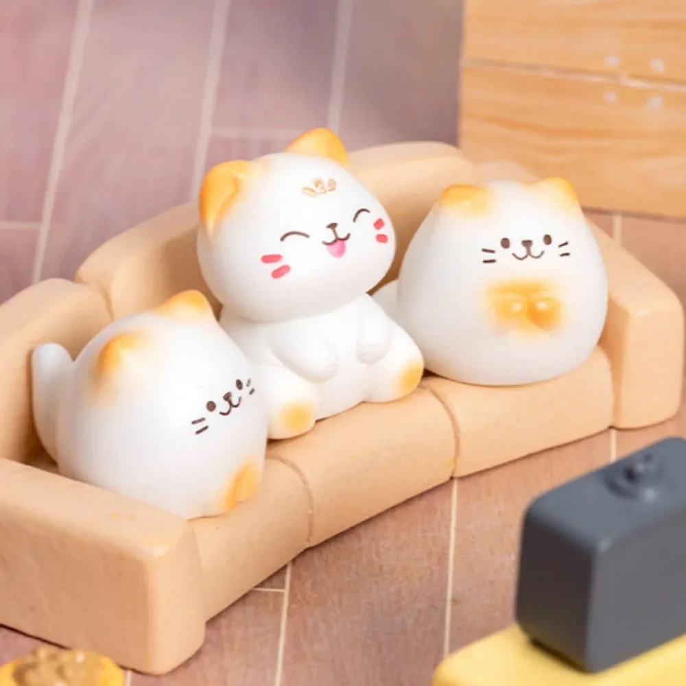 8pcs Mini Cats Ornament Fairy Garden Kitten Statue Gift Kids Children Baby Room Decoration Toys Miniature Figurines Home Decor 5