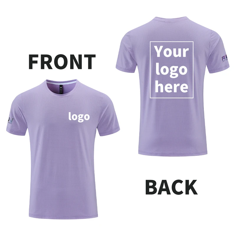 Wholesale mens running fitness shirt custom workout Gym sportswear polyester t shirts high quality training Sports T shirt R662 3