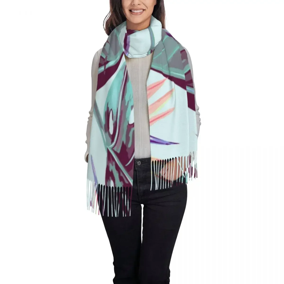 Рисунок 2 - Женский шарф, зимние шали с цветами