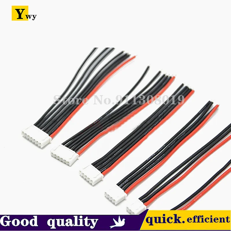 IMAX B6 커넥터용 Lipo 배터리 밸런스 충전기 케이블, 플러그 와이어, 22AWG 실리콘 와이어, 암 10 cm, 20 cm, 30cm, 2S, 3S, 4S, 5S-13S, 로트 당 1 개