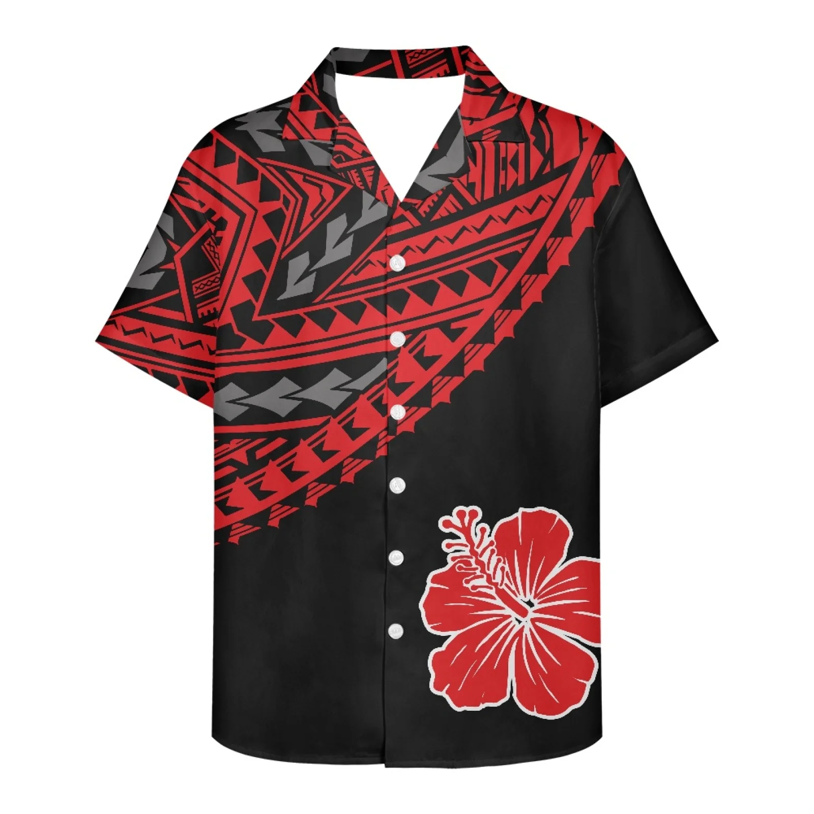 

Polynesian Tribal Fijian Totem Tattoo Fiji Prints Shirts For Men 3d Hawaiian Shirt Beach Short Sleeve Fashion Tops Tee Blouse