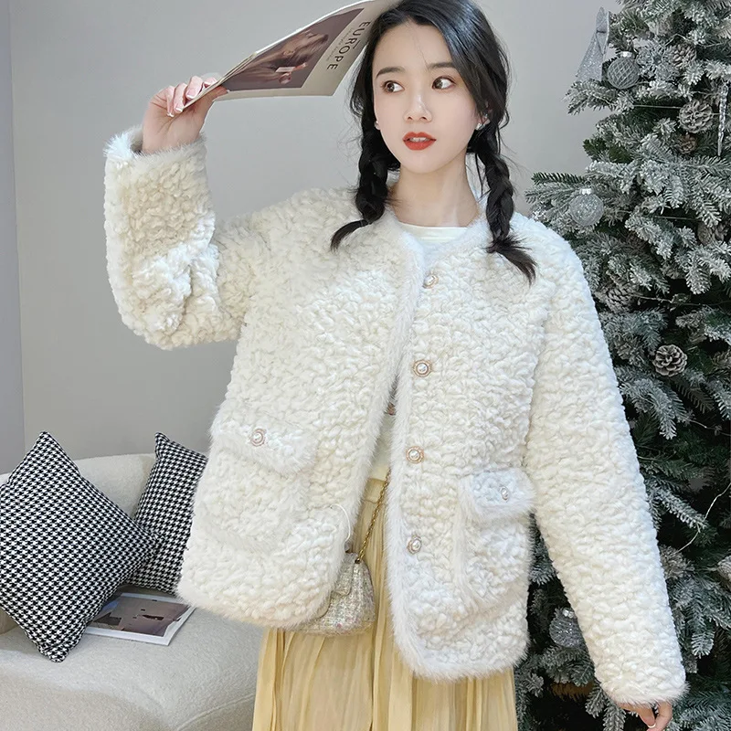 

Little Fragrance Fur Jacket Women's Winter 2023 New Imitation Otter Rabbit Fur Loose Premium Lamb Plush Top Short