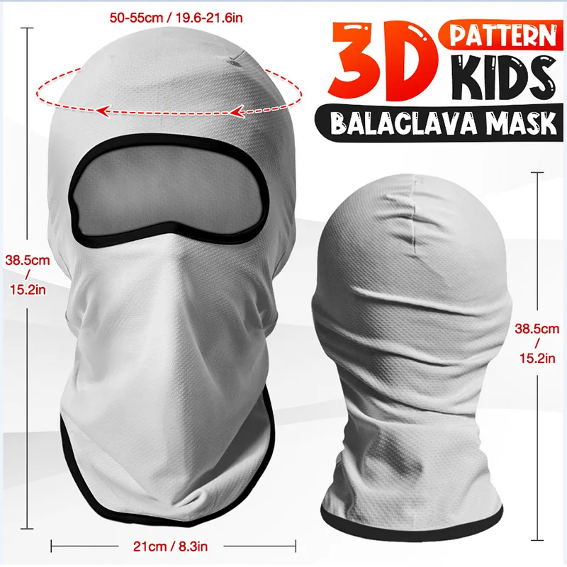 Cartoon Balaclava Cap Kids Full Face Cover Ski Mask Outdoor Windproof Face Bandana Scarf Hat Winter Neck Warmer Cycling Headgear 6