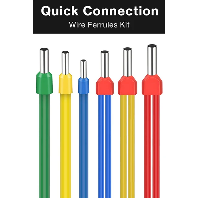 Kit Da 1200 Terminali A Ghiera Per Crimpatura Cavi - 22 AWG A 8 AWG - Con Scatola Portatile - Foto 5