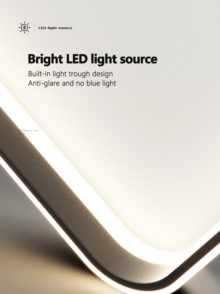 Nordic lamp modern minimalist square ceiling lamp master bedroom bedroom LED eye protection full spectrum new
