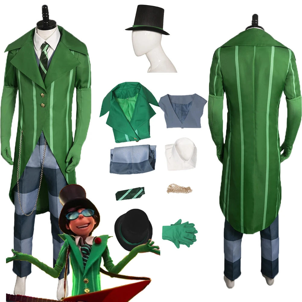 Movie Dr. Seuss' Cos The Lorax Villain Onceler Costume Cosplay Vestito Verde Abiti Halloween Carnival Suit For Men Roleplay