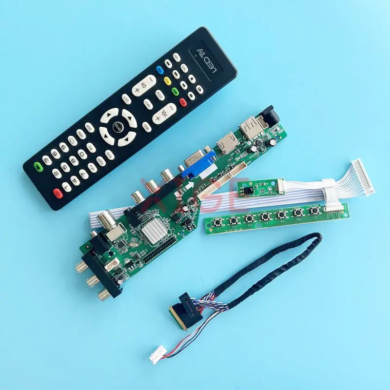 

Controller Driver Board Fit LP156WH4 LP156WH8 LP156WH9 LVDS 40 Pin 1366*768 Matrix 2AV+USB+DHMI+VGA Kit Digital Signal DVB 15.6"