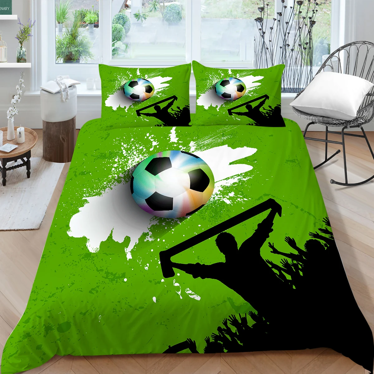 3d Futebol Rei Rainha Capa De Edredão Jogo De Futebol Dos Desenhos Animados  Conjunto Cama Para Crianças Adolescentes Adultos Bola Esporte 2/3pcs  Poliéster Colcha Capa - Conjunto De Roupa De Cama - AliExpress