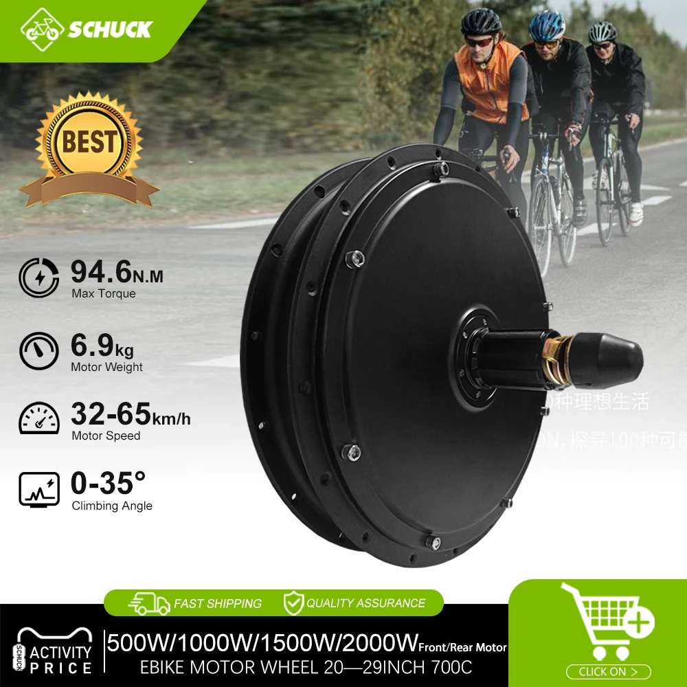 Ebike Motor Kit 48V 1000W 1500W 2000W Ebike Brushless Gearless Front Rear Rotate Cassette Drive Hub Motor Use for Electric bicycle kit