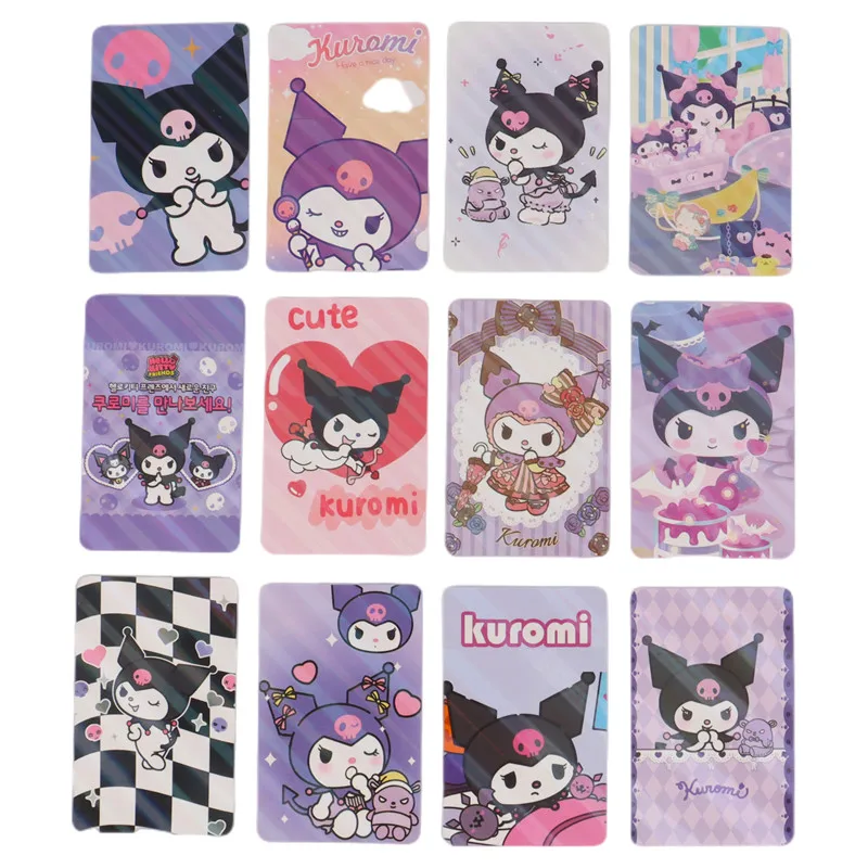 24Pcs/Box Sanrio Cards Kawaii Melody Hello Kitty Kuromi KT