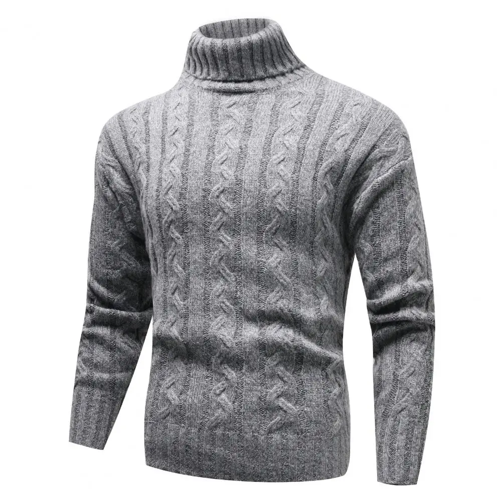 

Men Sweater Turtleneck Long Sleeve Twist Thickened Warm Sweater Jumper Male Clothing Autumn/Winter