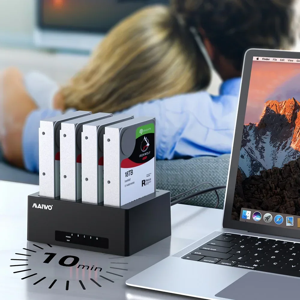 4 Bay HDD Docking Station SATA to USB3.0 2.5" 3.5" SSD/HDD Hard Drive Enclosure Case for 2.5 3.5 inch HDD Enclosure box external hard drive external hard drive case ssd enclosure hard drive enclosure hard disk case external hard drive box hdd case enclosure hdd docking station