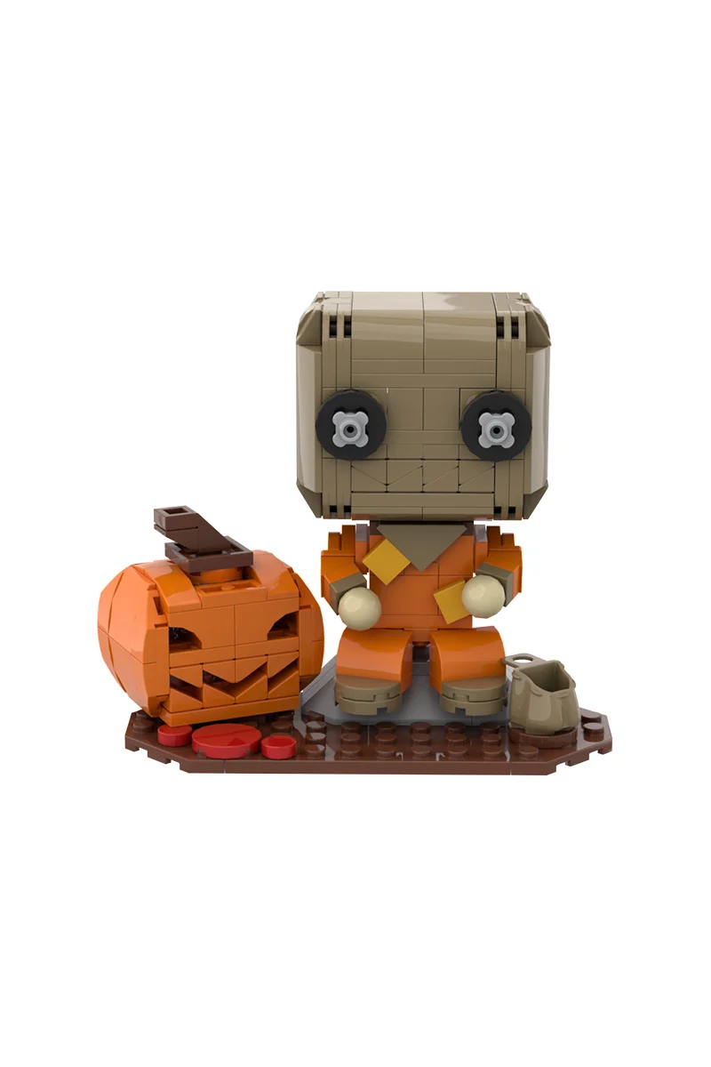MOC Horror Film Kürbis Laterne Puppe Modell Bausteine Supernatural Halloween Trick'r Treat Action Figur Ziegel Spielzeug Geschenk – Detail 5