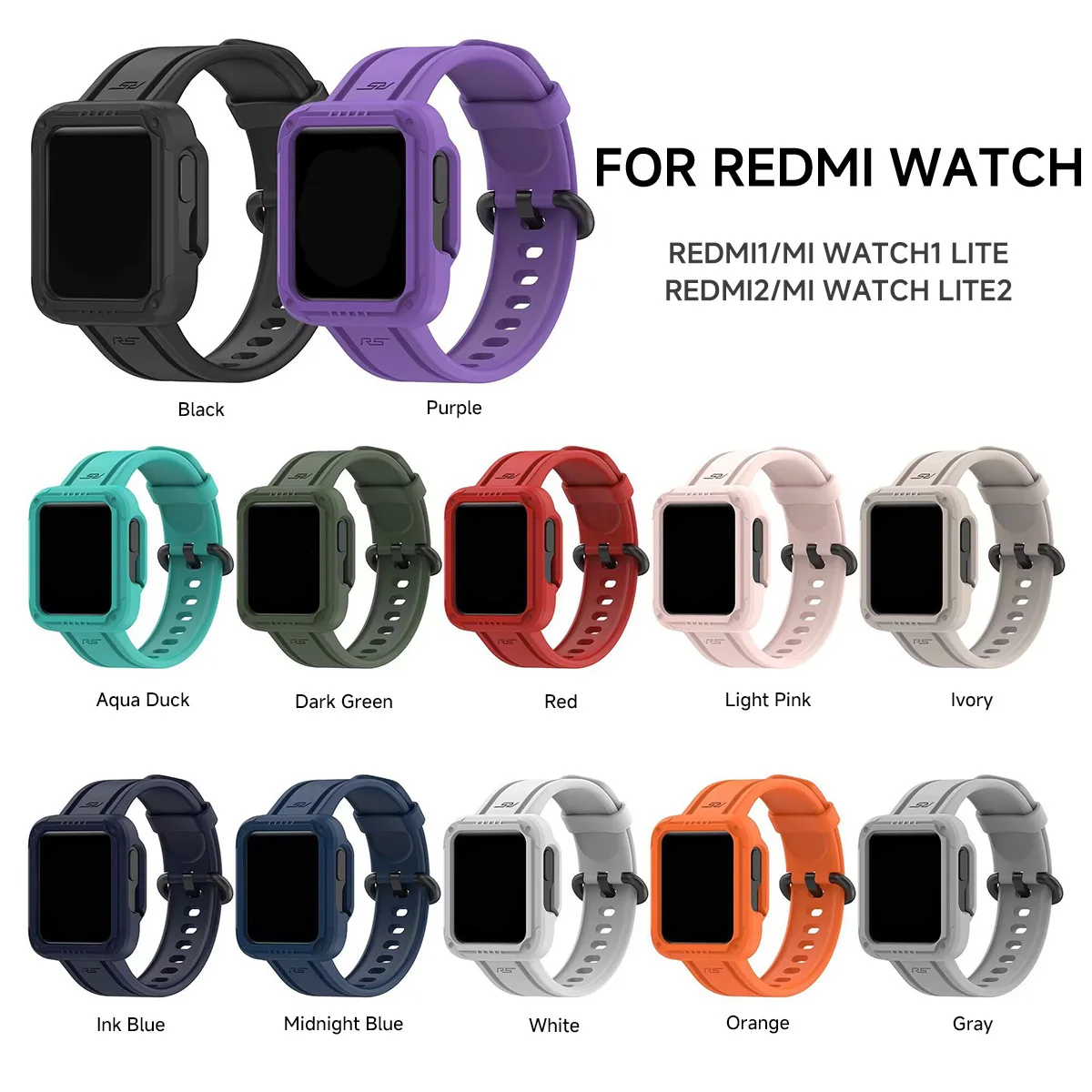 Silicone Strap and Protective Case Set
