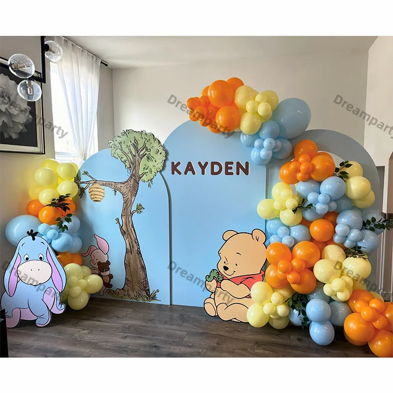 142 Stück Blau Orange Gelb Luftballons Girlande Set Neutral Ballon Bogen Kind Baby Dusche 1. 2. Geburtstag Hochzeit Dekoration Lieferungen