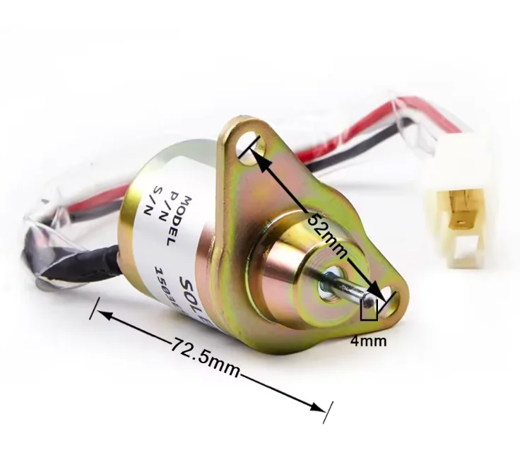 119653-77950 Fuel Shut Off Solenoid 1503ES-12S5SUC5S Woodward M806808 Deere 790 990 Yanmar 3TNE84 Engine 12VDC vvt valve solenoid