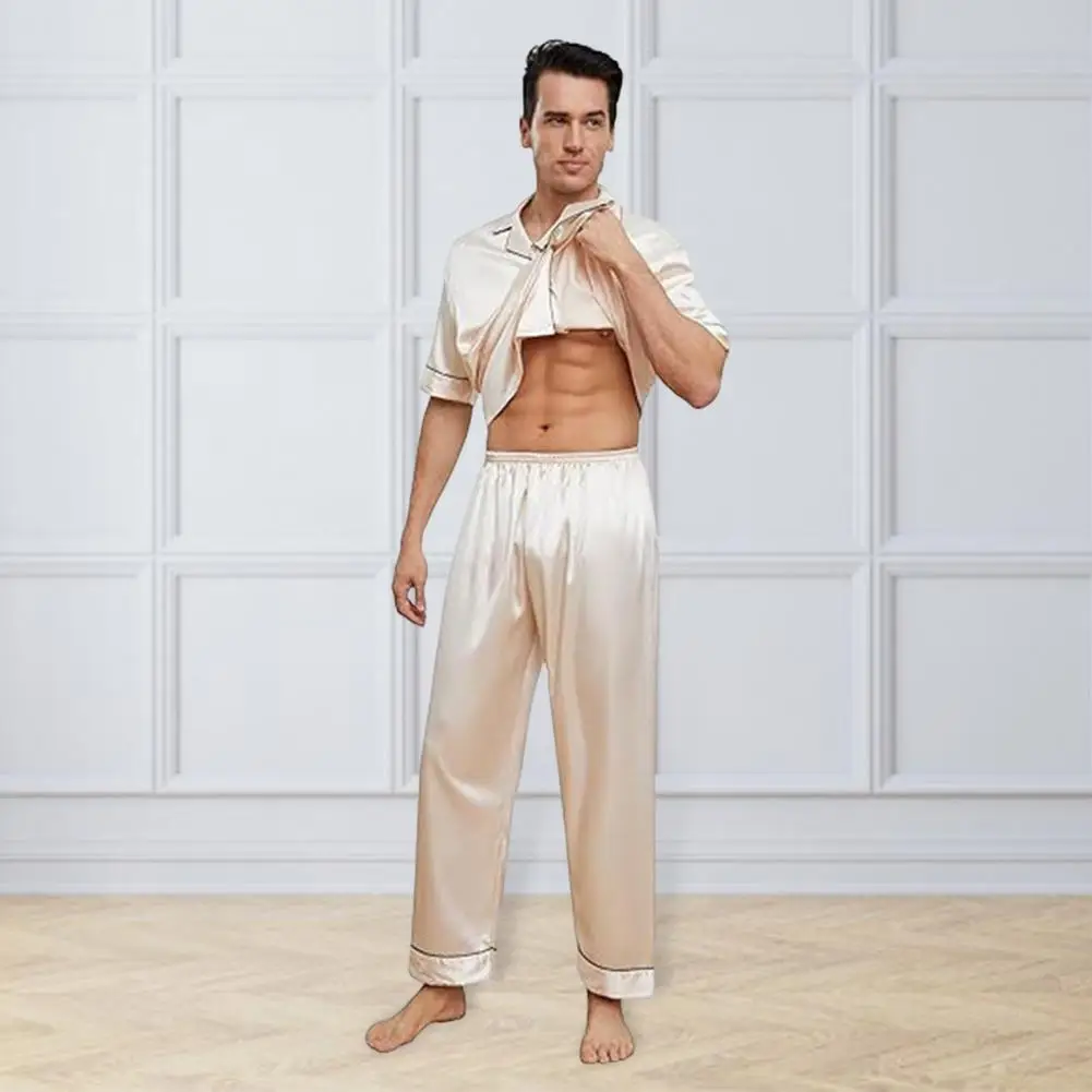 Pajamas Set Silk Pajamas Man Pajamas Set 2Pcs/Set