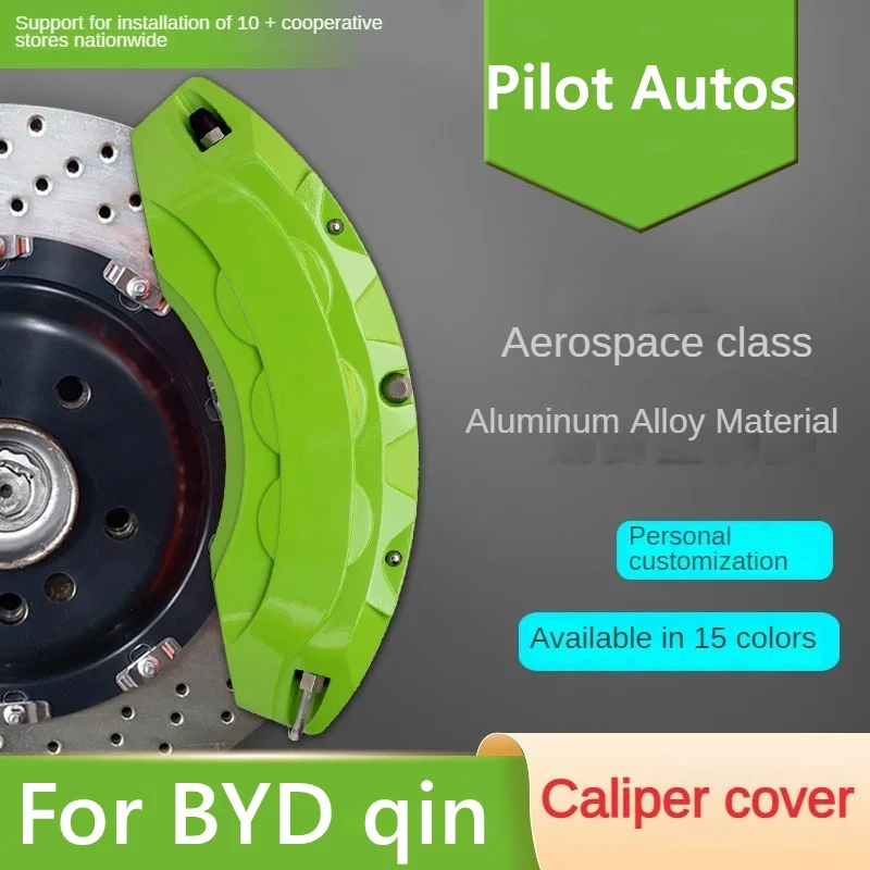 

Для BYD Qin автомобильный тормозной суппорт крышка передний задний 3D Алюминиевый металлический комплект подходит для qin 1,5 T 2012 2014 2015 2017 2018