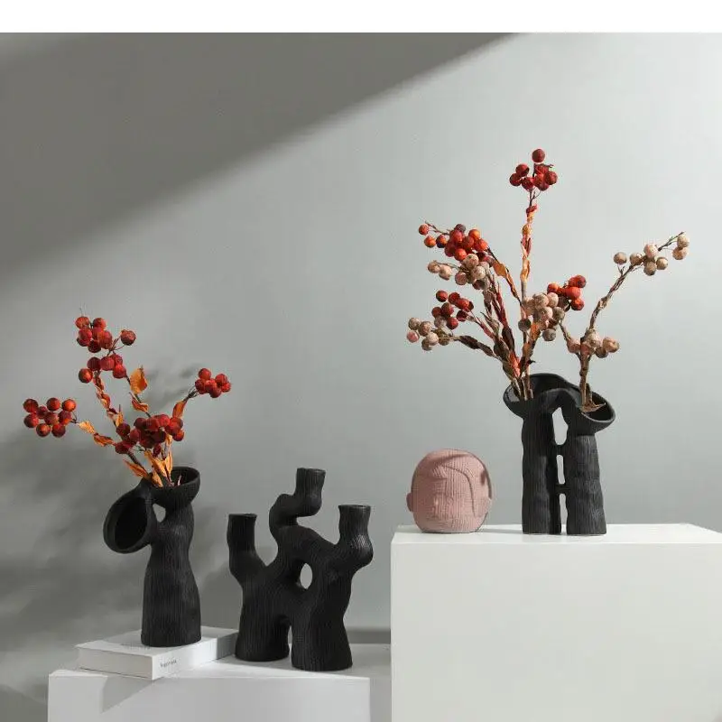 

Creative Hydroponics Ceramic Vase Desk Decoration Artificial Flower Decorative Flower Arrangement Modern Home Decor Floral Vases