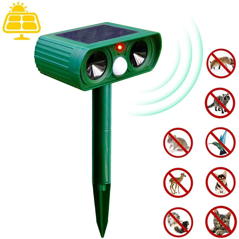 Solar Bird Repeller Ultrasonic Outdoor Garden Sonic Deterrent Scarer