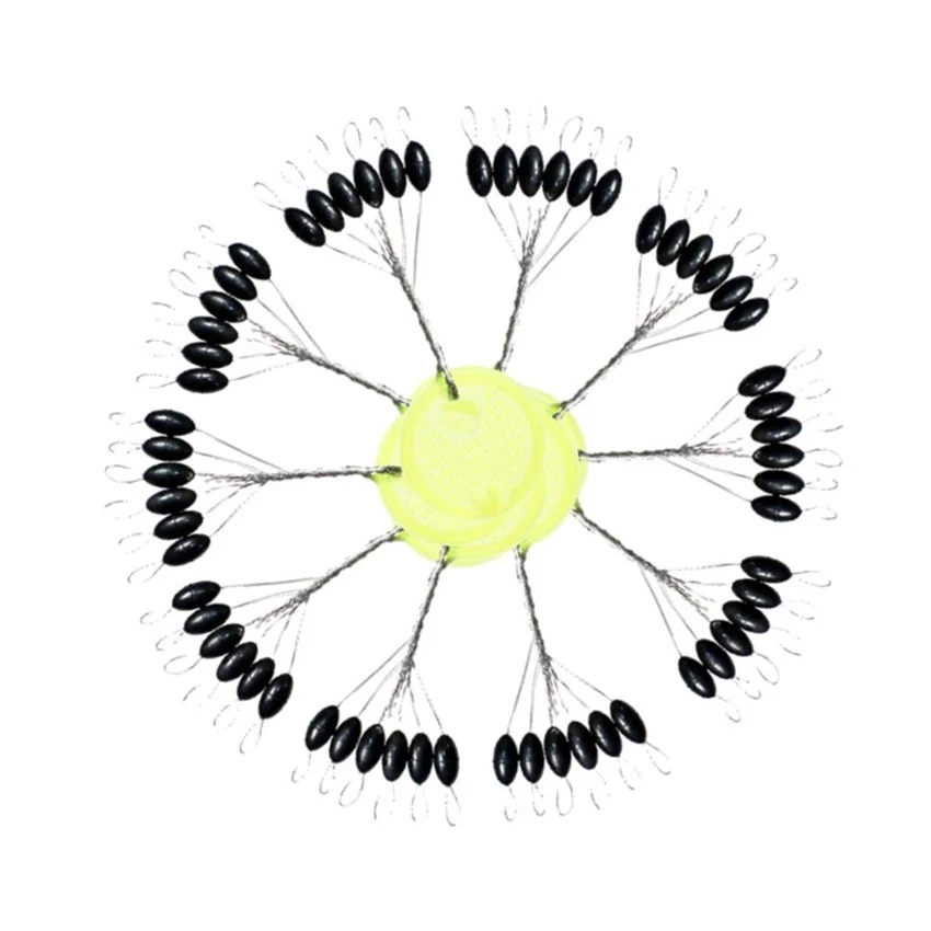 Space Beans Rubber Carp Fishing Equipment Rubber Oval Stopper Fishing Float Bobber Float Line Stops 120pcs