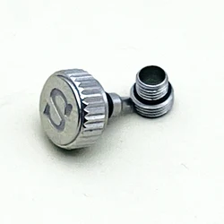 Enhanced Engraved 'S' Watch Crown with Tube Stem (09 Silver Crown)