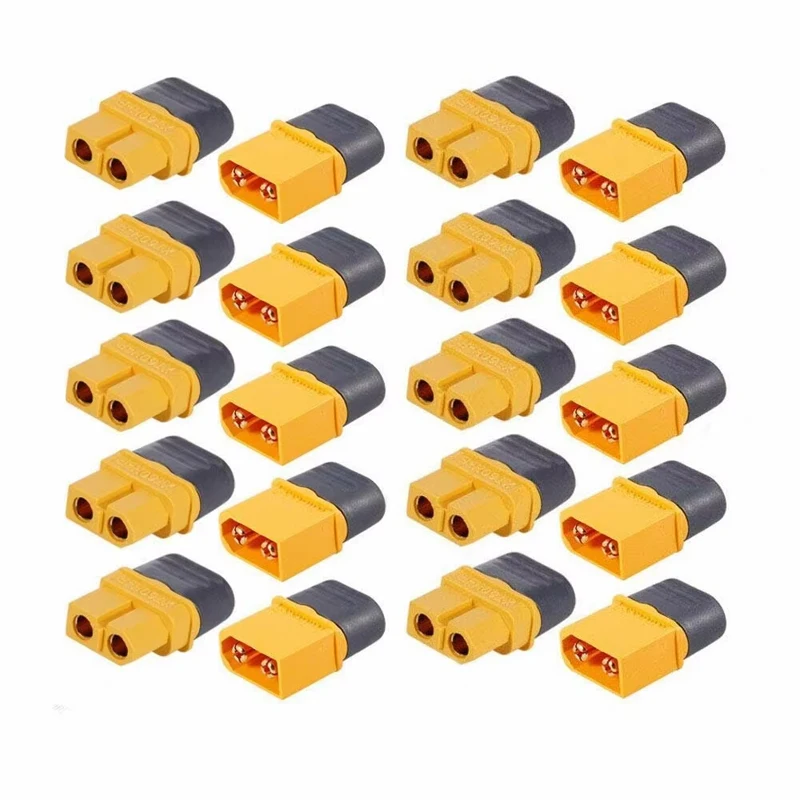 10 Pair XT60H Bullet Connector Plug Upgrated of XT60 Sheath Female & Male Gold Plated for RC Parts 1