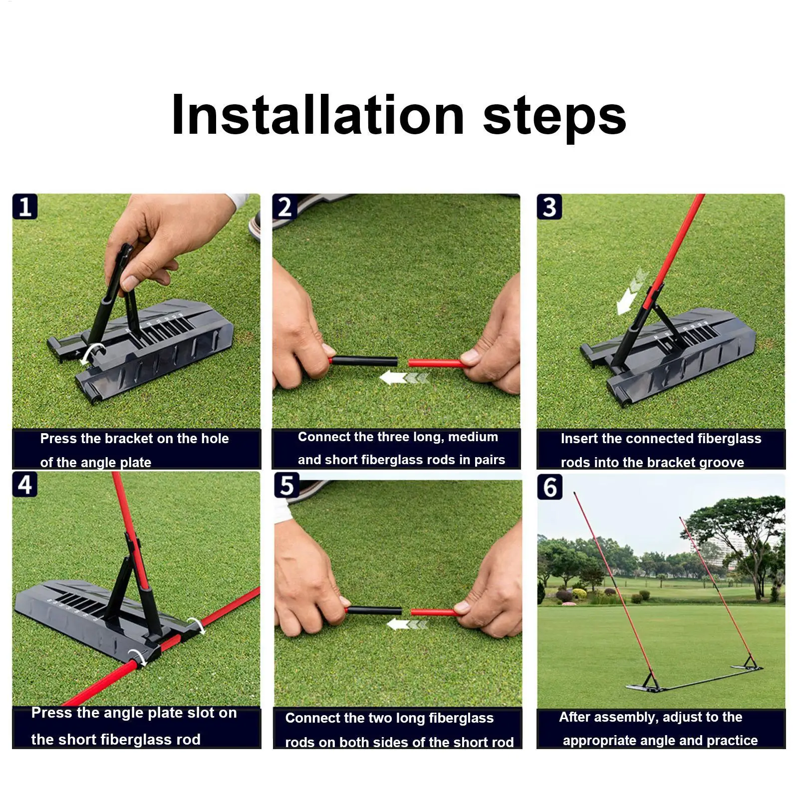 new Golf Swing Alignment Rod Golf Alignment Stick Holder Swing Practice Plate Trainer Swing Angle Adjust Postures Correction Aid