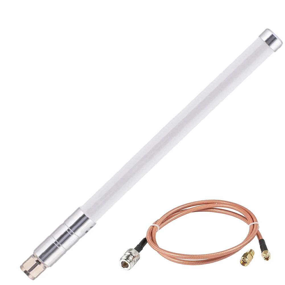 

Fiberglass Aerial Miners Antenna Kit 50 Ohms 860-930MHZ N Male Interface Wall-mounted Waterproof White With Adapter