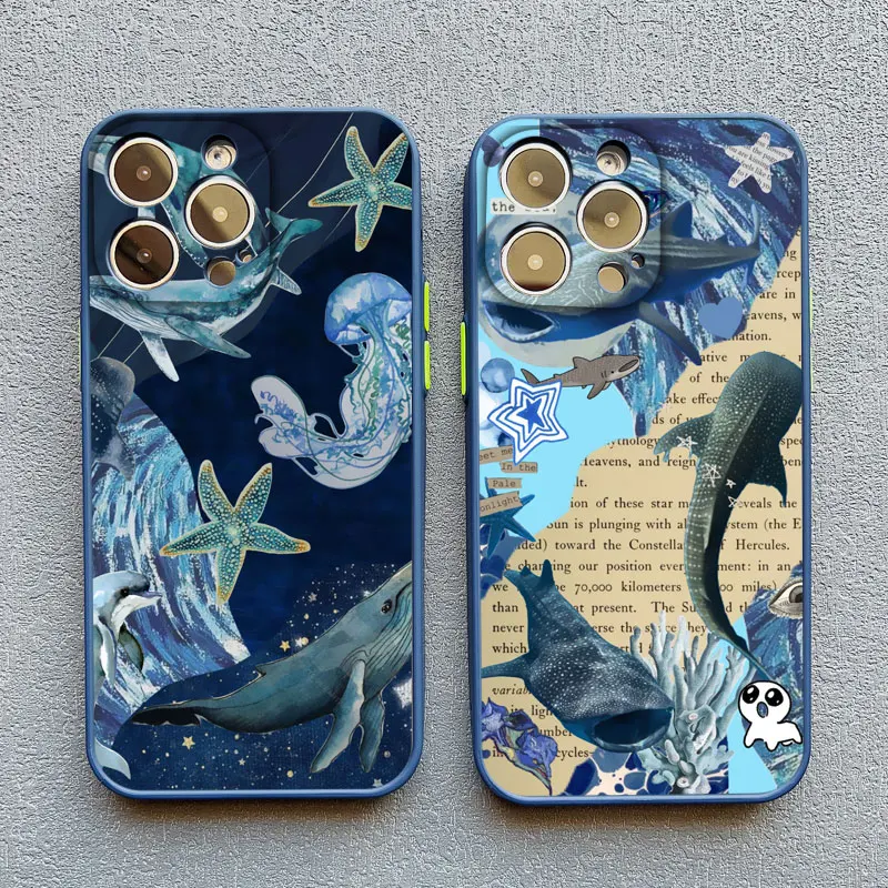 Ocean Whale Shark Swimming Phone Case Cover