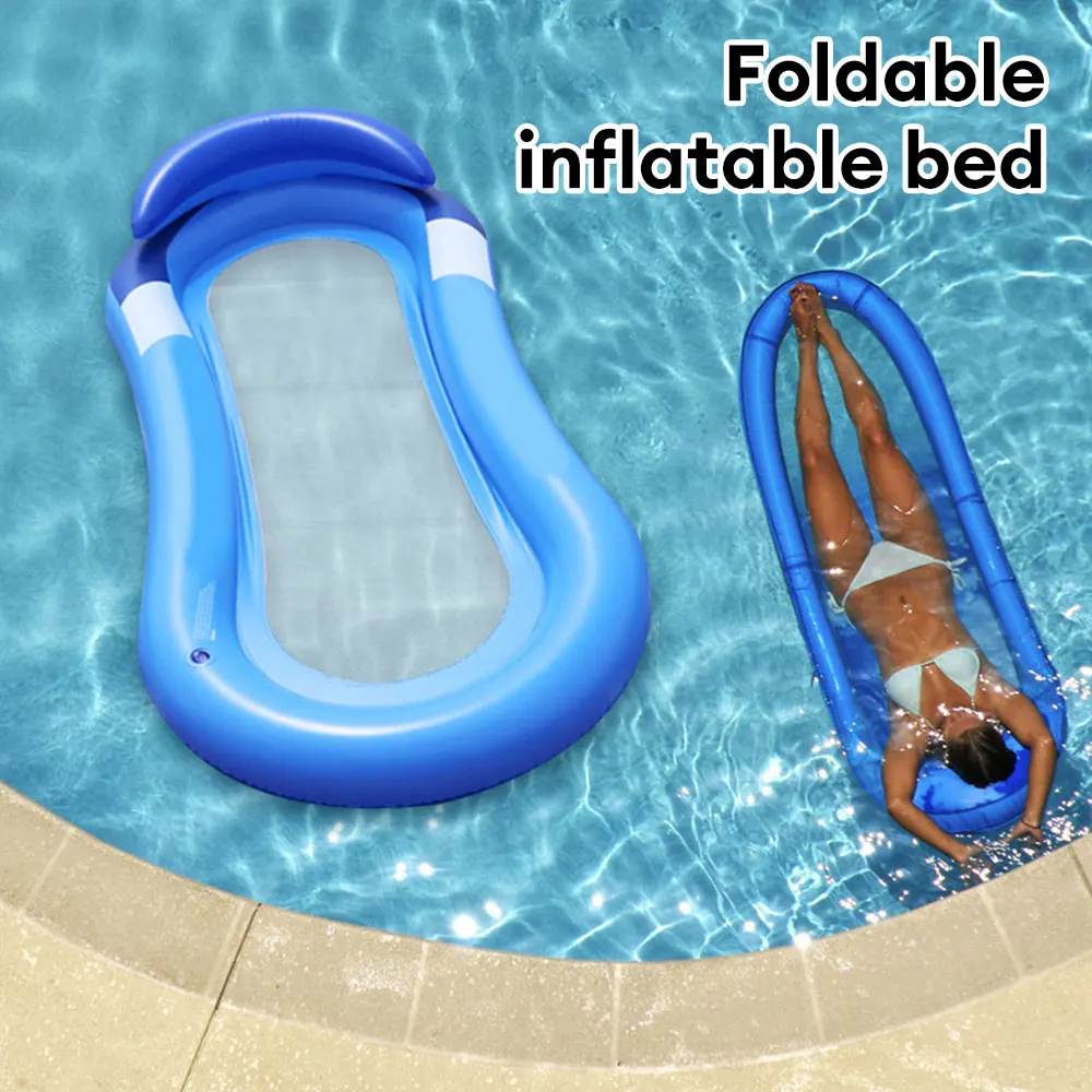 

Portable Inflatable Hammock Floatings Bed Summer Swimming Air Mattress Beach Hammock Lounge Chairs Pool Float Water Sports Toys