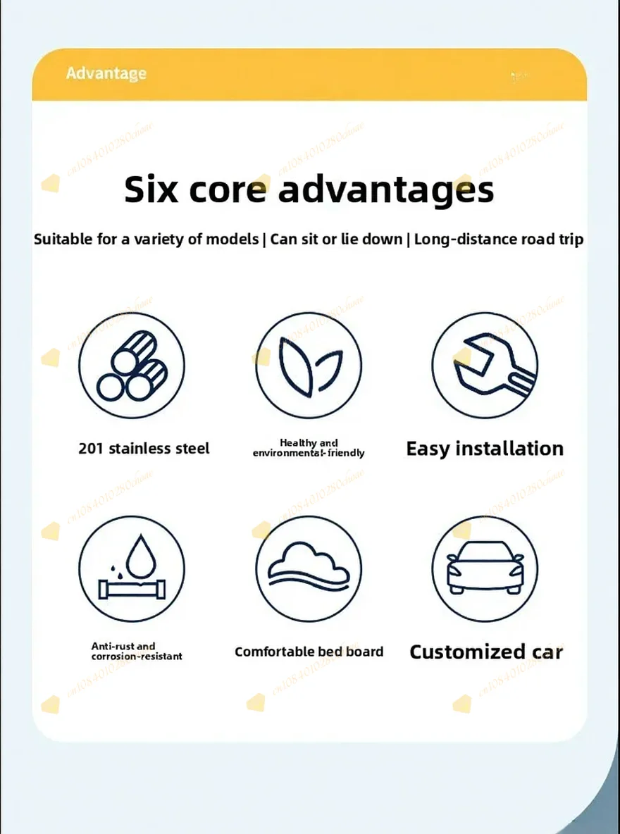 Car telescopic multi-functional pull-out bed Outdoor camping bed Folding self-dr