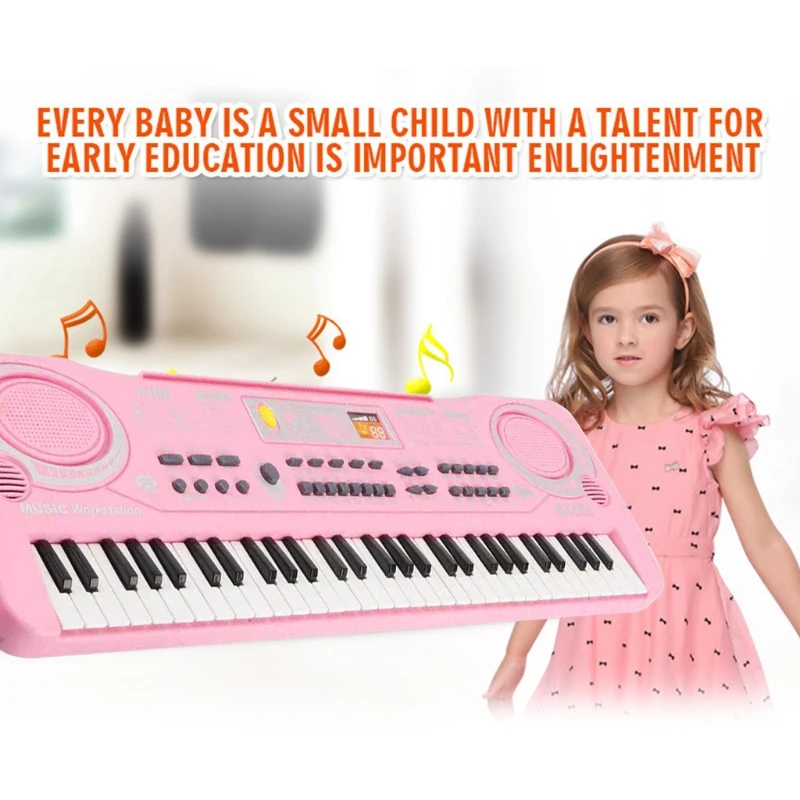 Keyboard Piano, 61 Keys Portable Electronic Piano for Kids, Digital Music Piano Keyboard Educational for Girls Boys