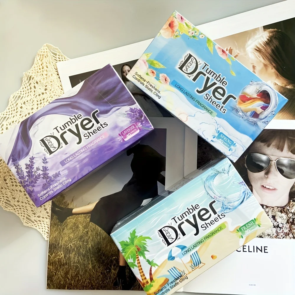 120 Sheets Fabric Softener Dryer Sheets Ultra Soft Fresh Scent Anti-Static Odor Removal Cleaning Essentials for Fresh Clothes