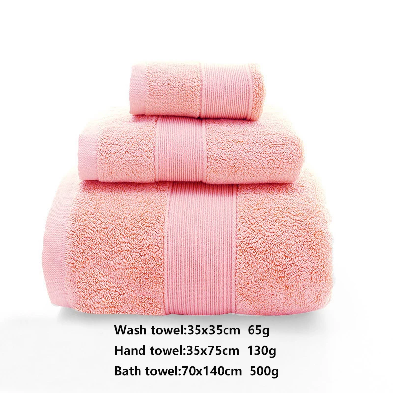Bath Towels 100% Cotton Towels Set 3 pcs
